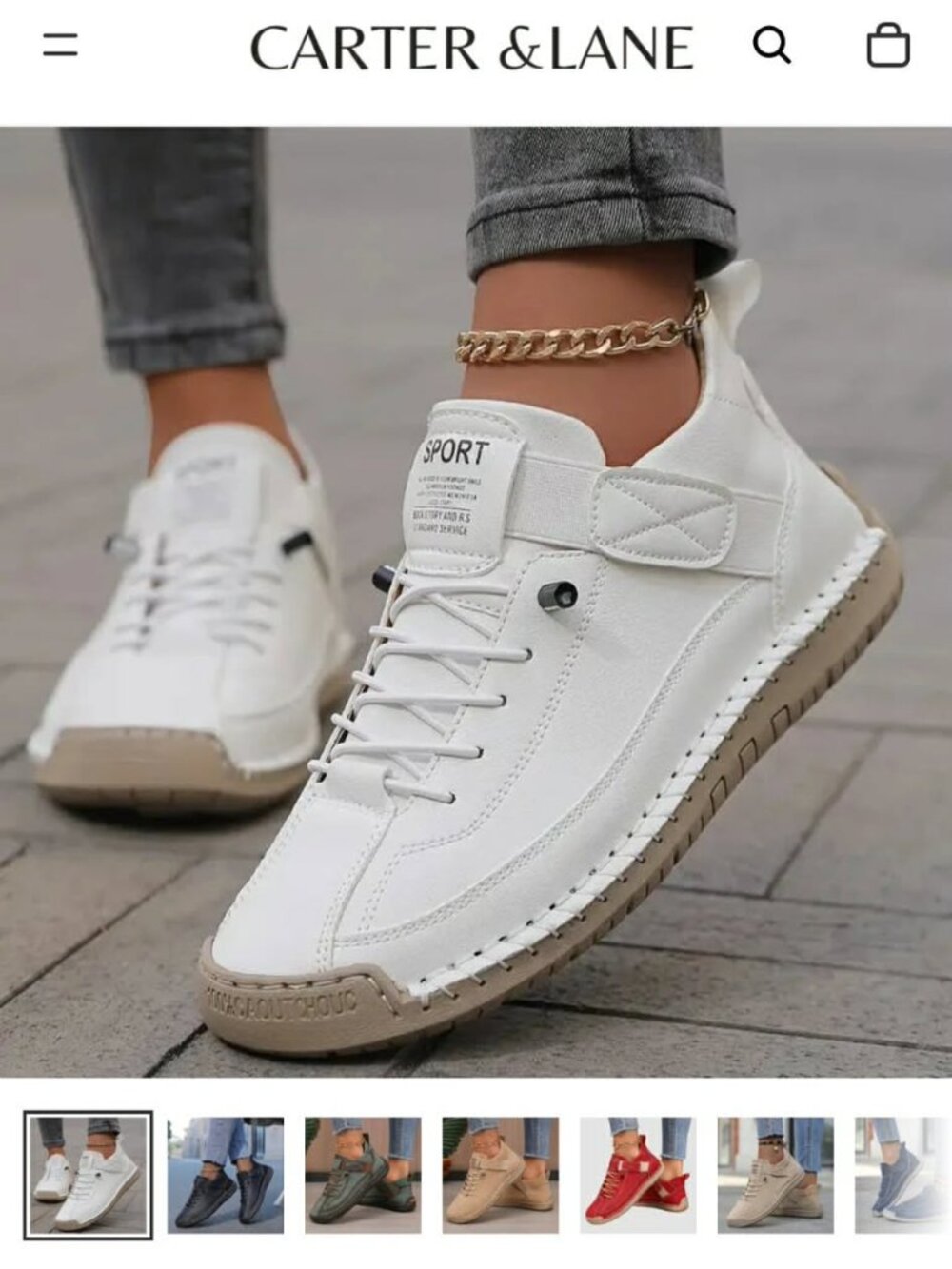 NEW Emiline Women's Comfort Support Sneakers White Size 40 US 9.5